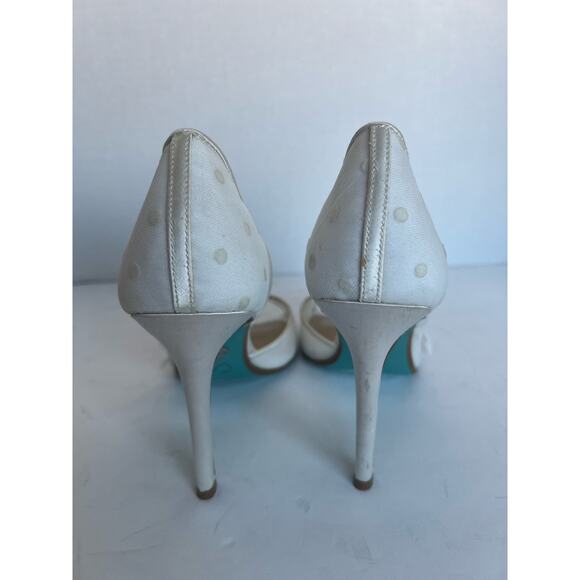 Betsey Johnson White Floral Embellished Heels - Picture 8 of 13